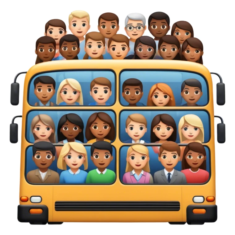 bus full of stupid people sticker