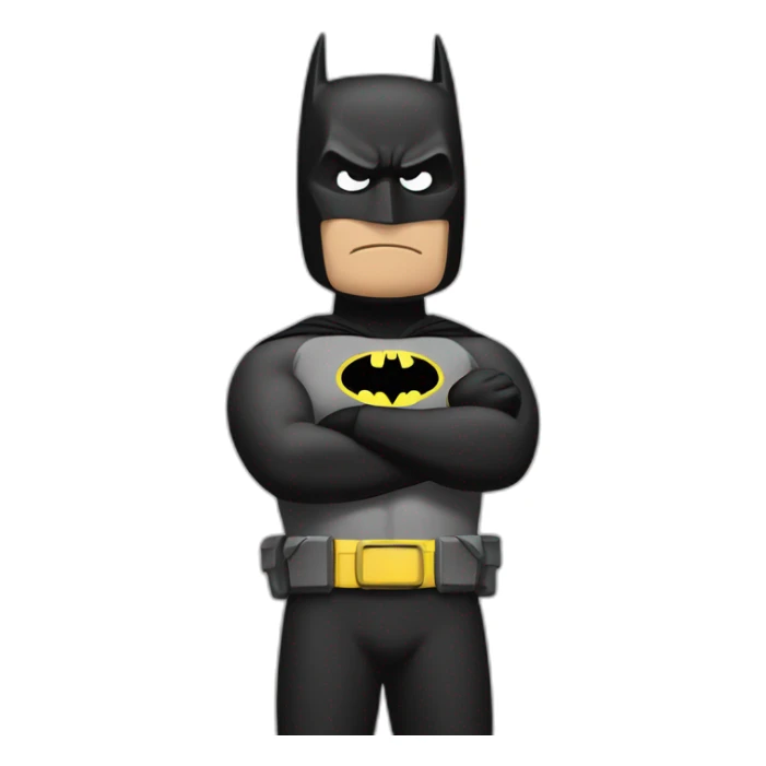 batman shrugging shoulders in confusion sticker
