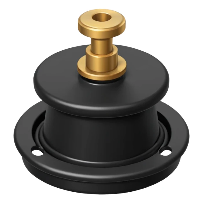 Flat Rubber Drain stopper with a metal ring on the top  sticker