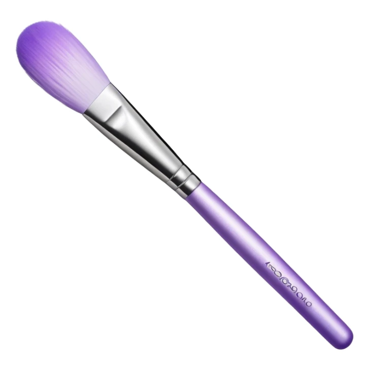 Skinny White to light purple metallic ombré makeup brush  sticker