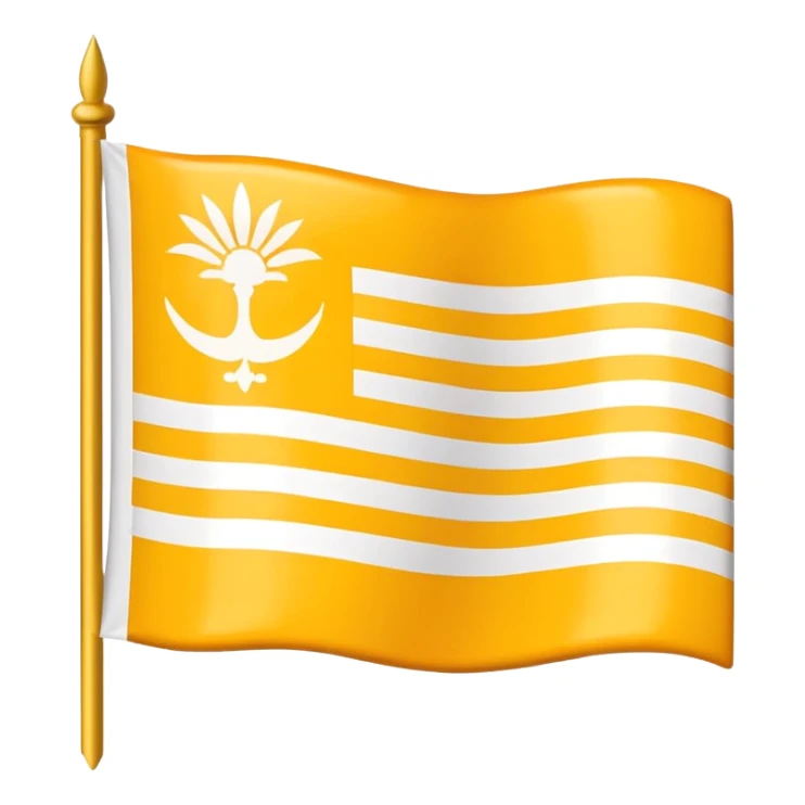 flag yellow white yellow sanskrit sticker