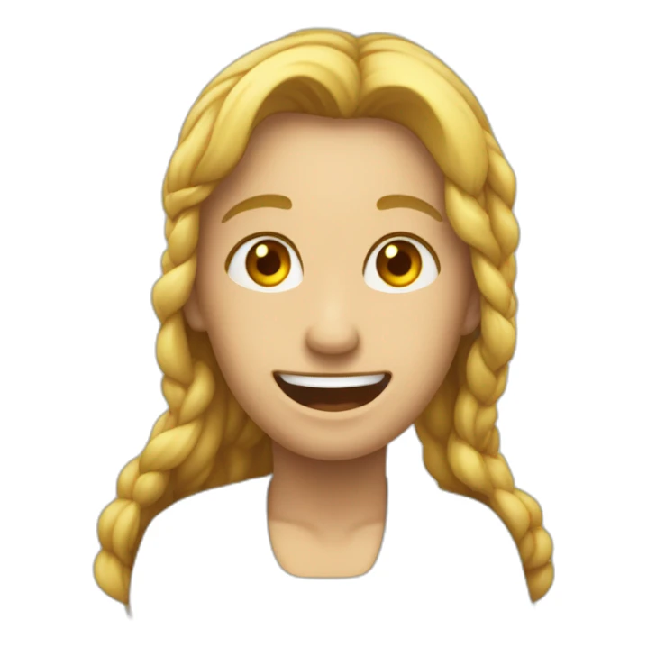 Emoji smailer qui tire la l'ange sur le cauter sticker