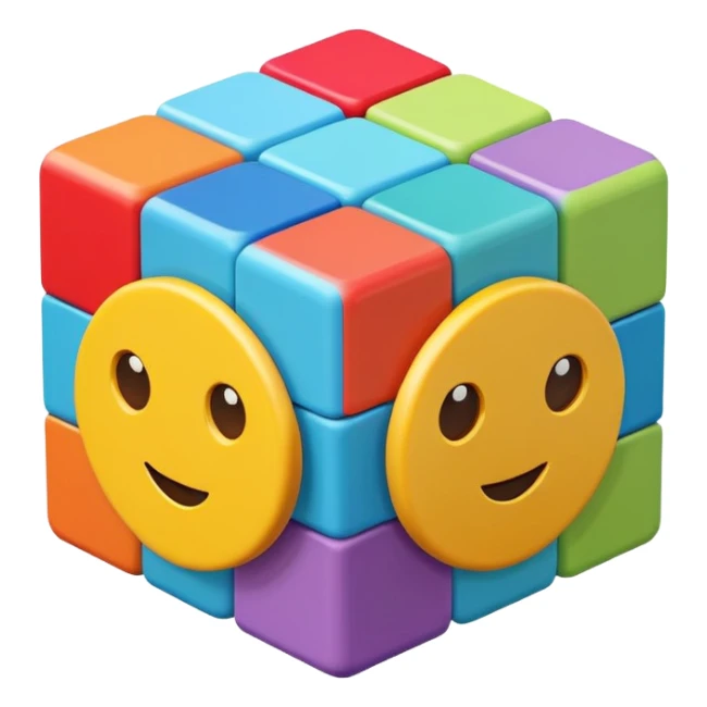 Flat design style toy sticker