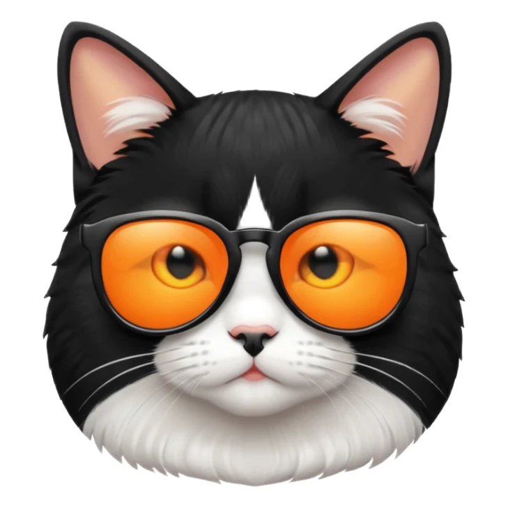Tuxedo cat wearing sunglasses sticker