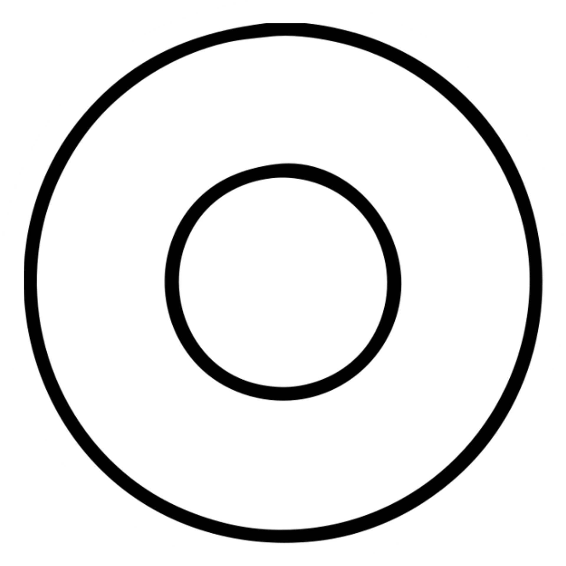 simple icon of round Japanese flag, white circle with red circle inside sticker