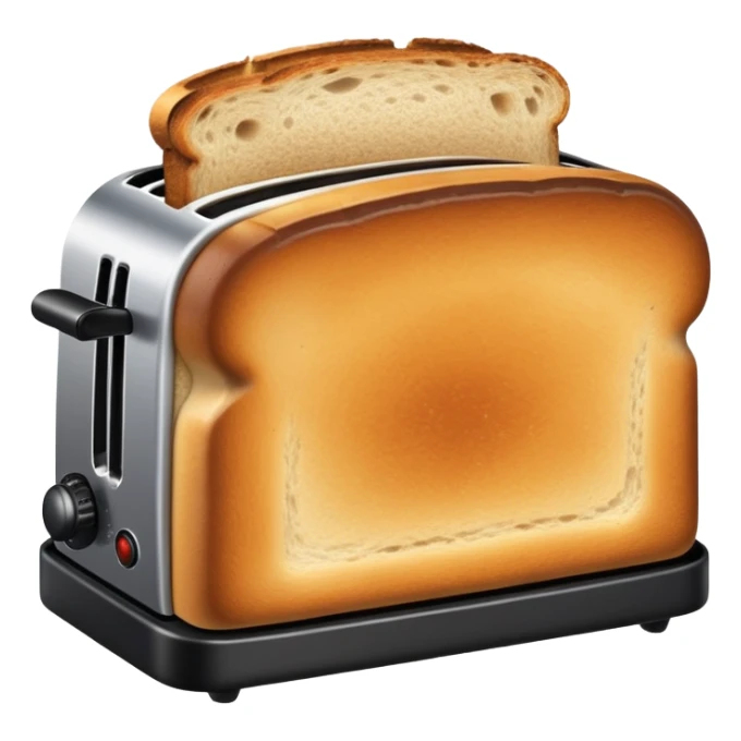 An overly toasted slice of bread, black, with burnt edges and a rough, crispy surface — showing signs of being left in the toaster too long sticker