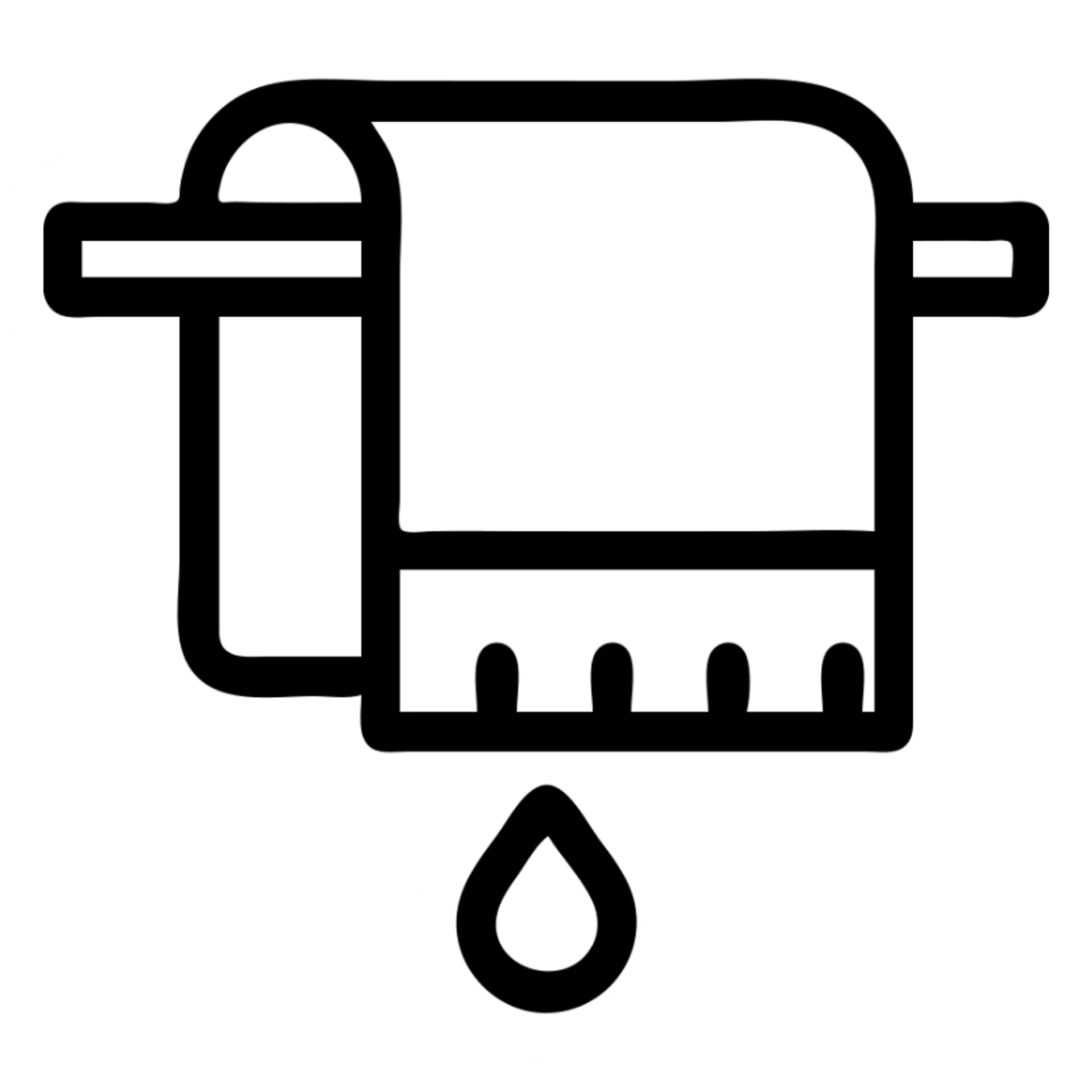 icon on the theme of post yoga towel classes.  sticker