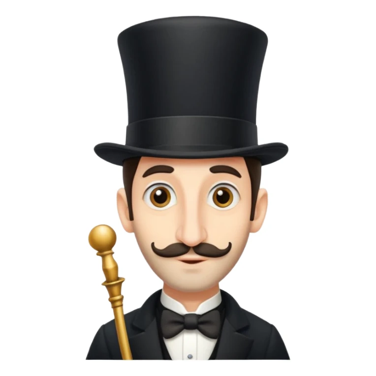 Jewish man with long nose and a top hat sticker