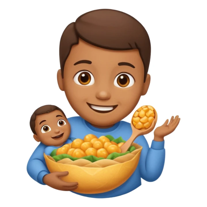 A Brown Person to birth a food baby  sticker