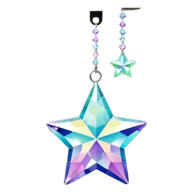 Hanging crystal star car mirror suncatcher hanger sticker