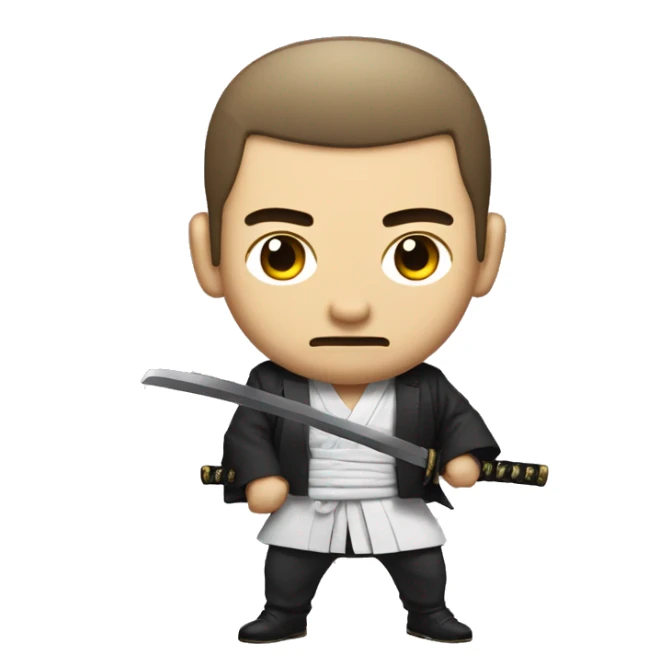 Japanese Yakuza with Samurai Sword but Private Equity sticker