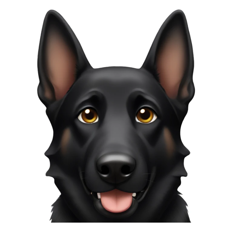 Black German shepherd  sticker