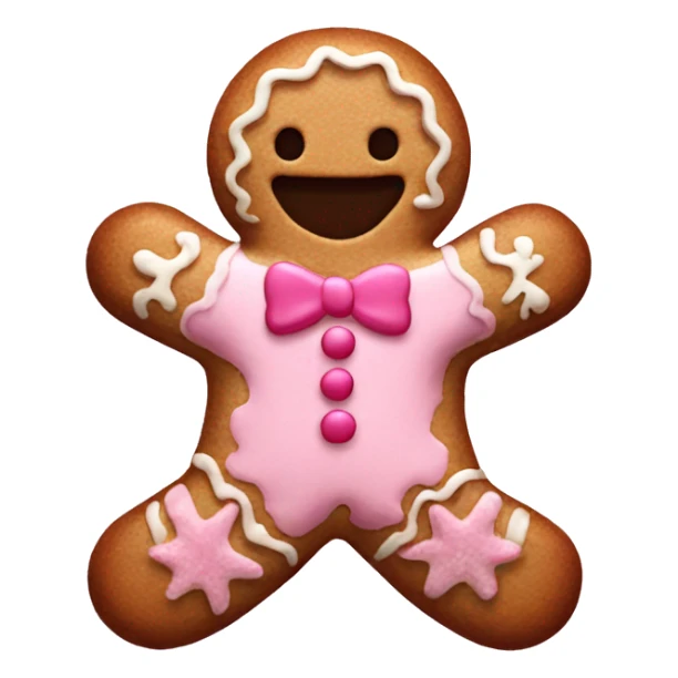 Pink gingerbread sticker