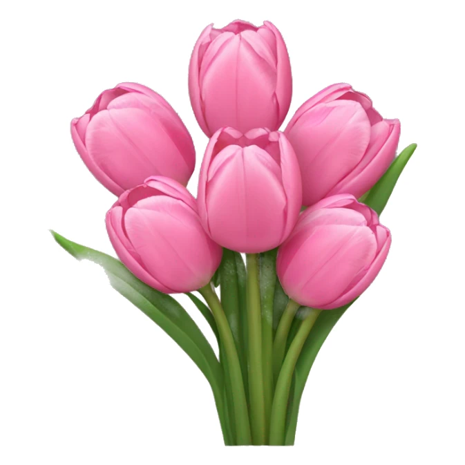 Bouquet of pink tulips sticker