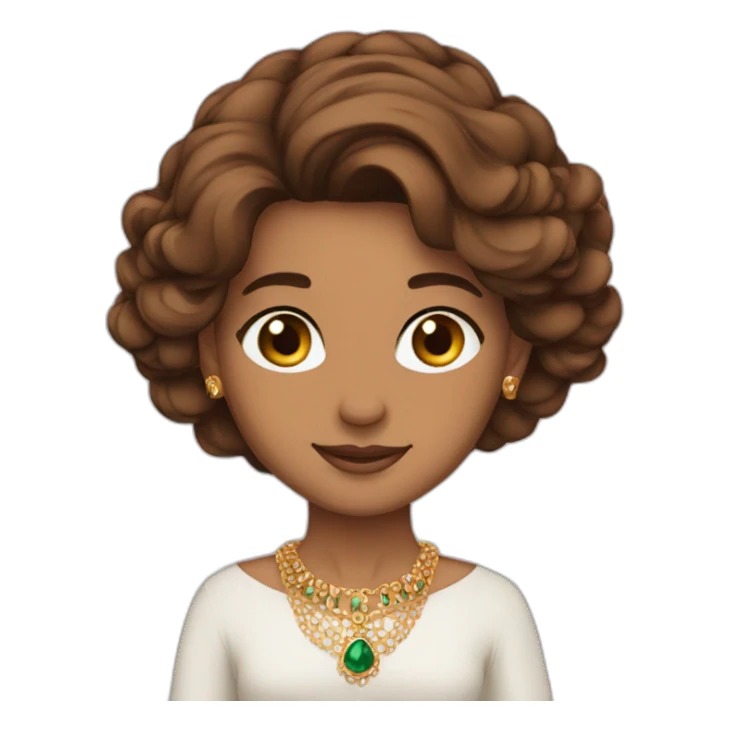 princes arab brown hair jewerlery sticker