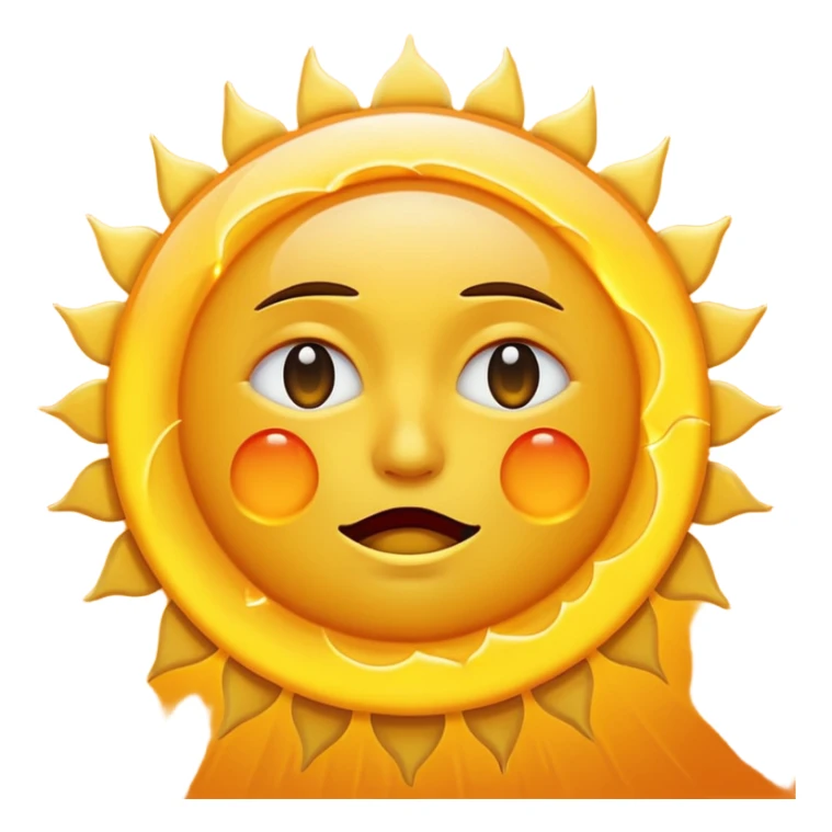 moon in front of the sun (in an eclipse) with classic emoji tear (crying) sticker