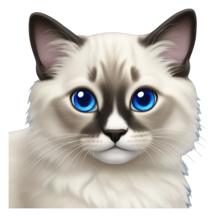 Seal point ragdoll kitten with royal blue eyes sticker