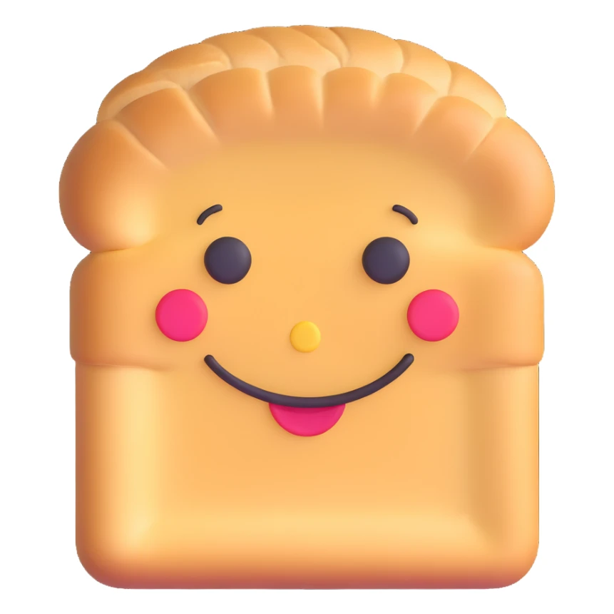 a loaf of bread with a smiley face sticker