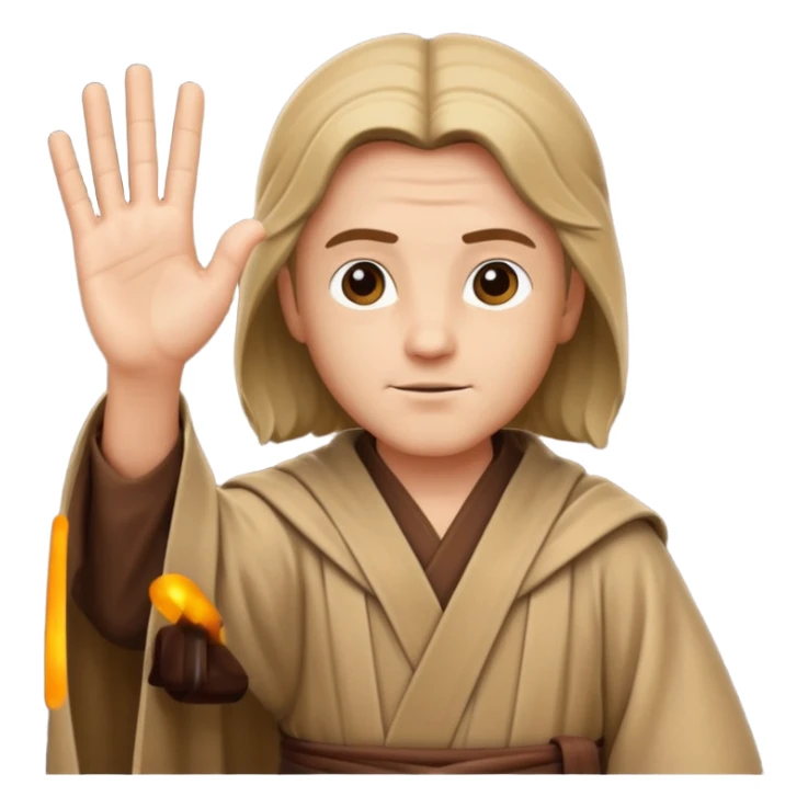 Jedi mind trick where a jedi is waving his hand sticker
