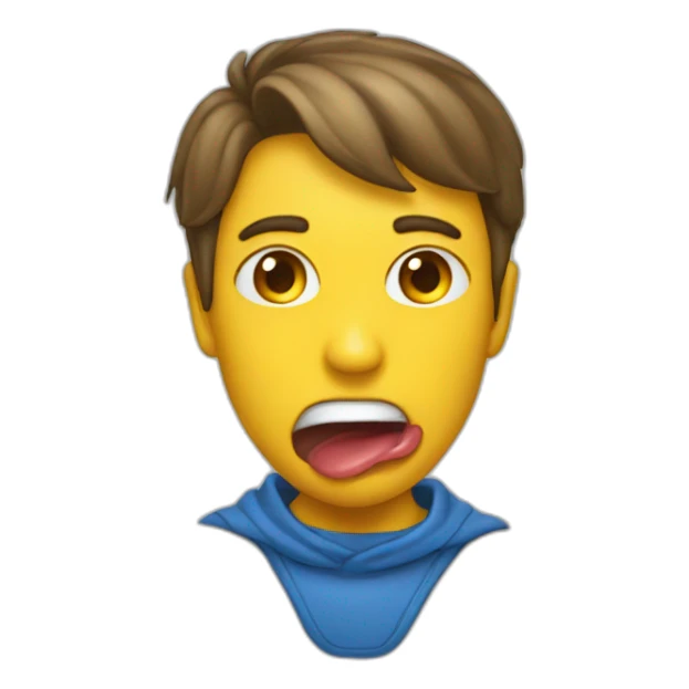ignoreruleblushed tongue yellow emoji face sticker