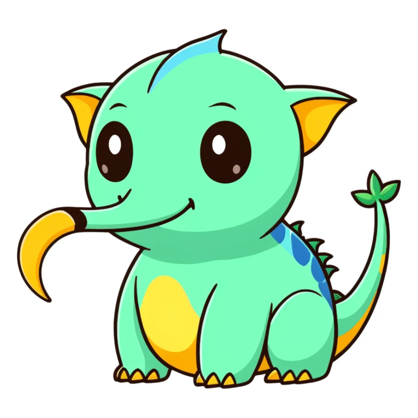 Tropical Exotic Fakémon-fantasy-creature, full body sticker