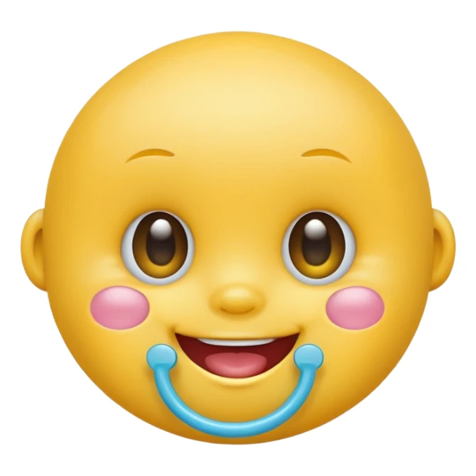 emoticon baby with sucker sticker