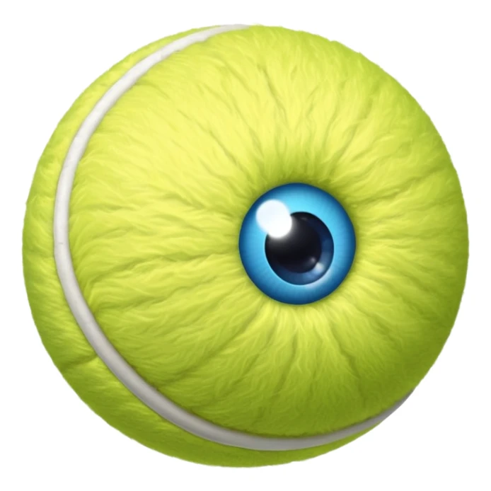 blue tennis ball sticker