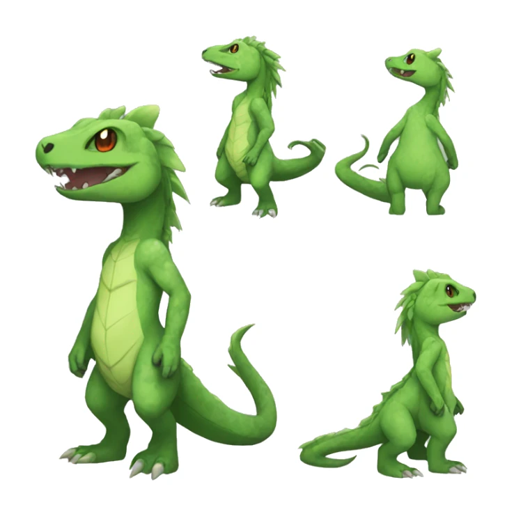 Anthro Sona Fakemon Reptile Full Body sticker