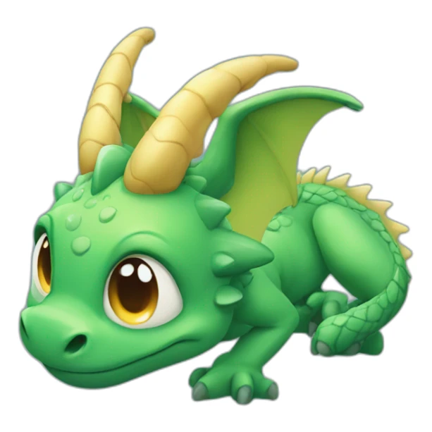 Cute dragon with watery eyes. sticker