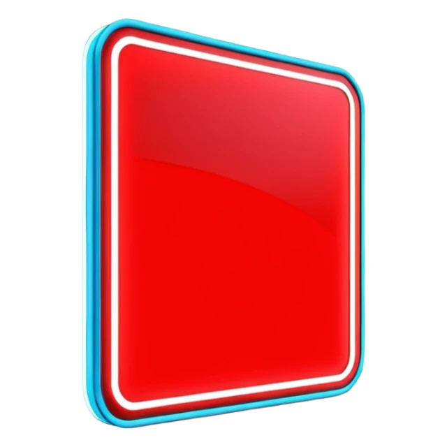 Neon Billboard + red product ad + glow reflection, Street Advertisements. sticker