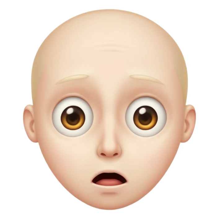 surprised face without nose sticker