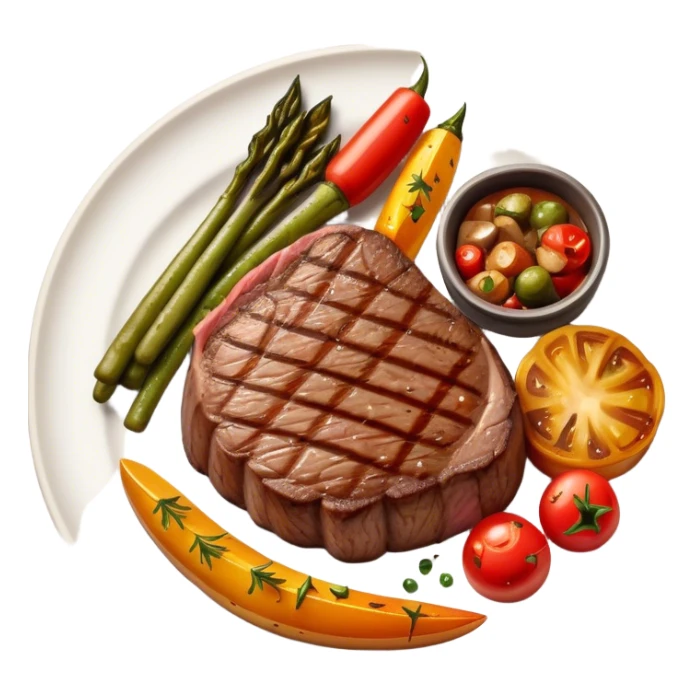 big juicy australian steak meal sticker