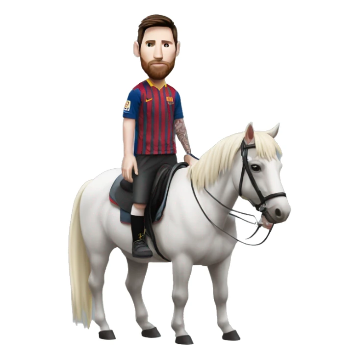 messi con cuerpo de caballo sticker