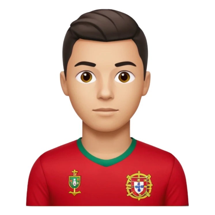 red Portugal Ronaldo shirt sticker