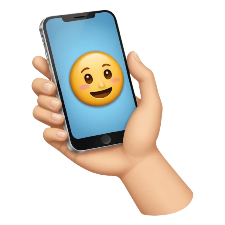 Create an emoji of a hand lifting a phone to answer a call."
 sticker