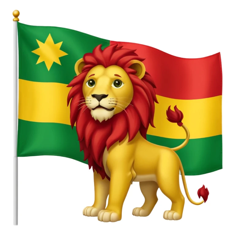 Lion of Judah flag  sticker