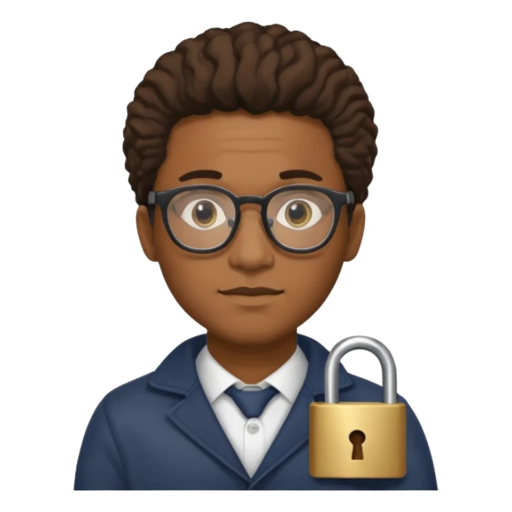 Un homme noir avec de lunettes et des locks sticker