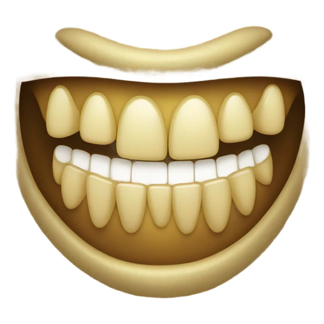 Smile emoji with gold teeth sticker