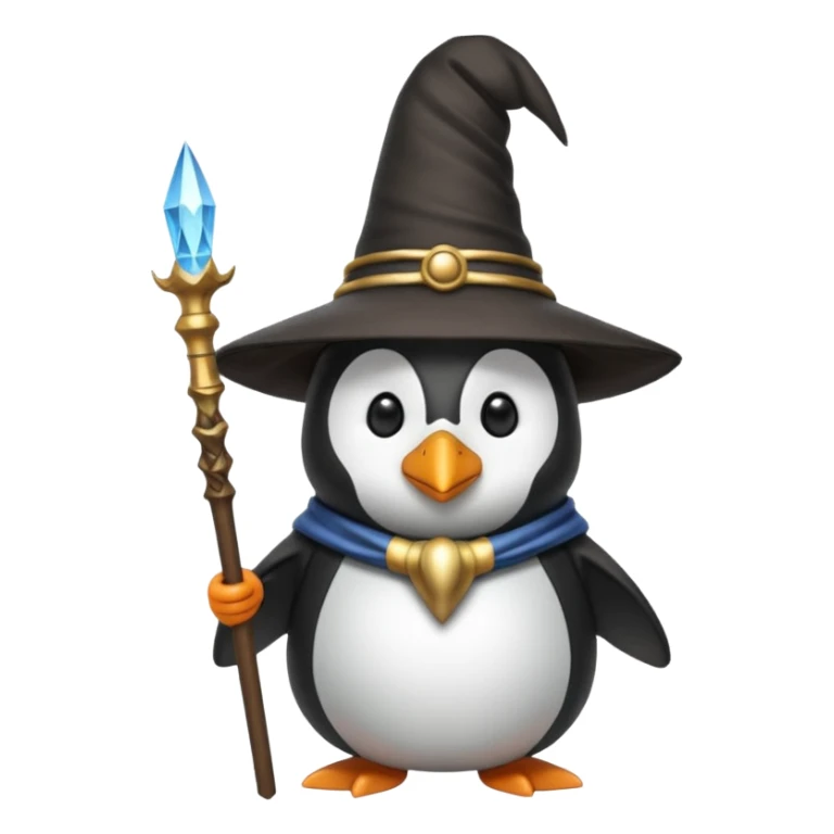 Penguin Wizard sticker