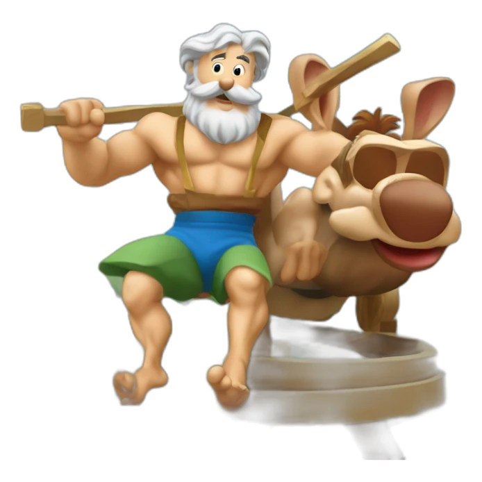 Astérix et obélix sur le manège goodurix  sticker