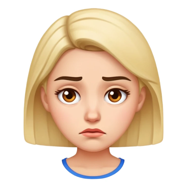 disappointed female sticker