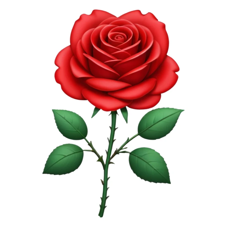 metal rose, without green leaves, just flower sticker