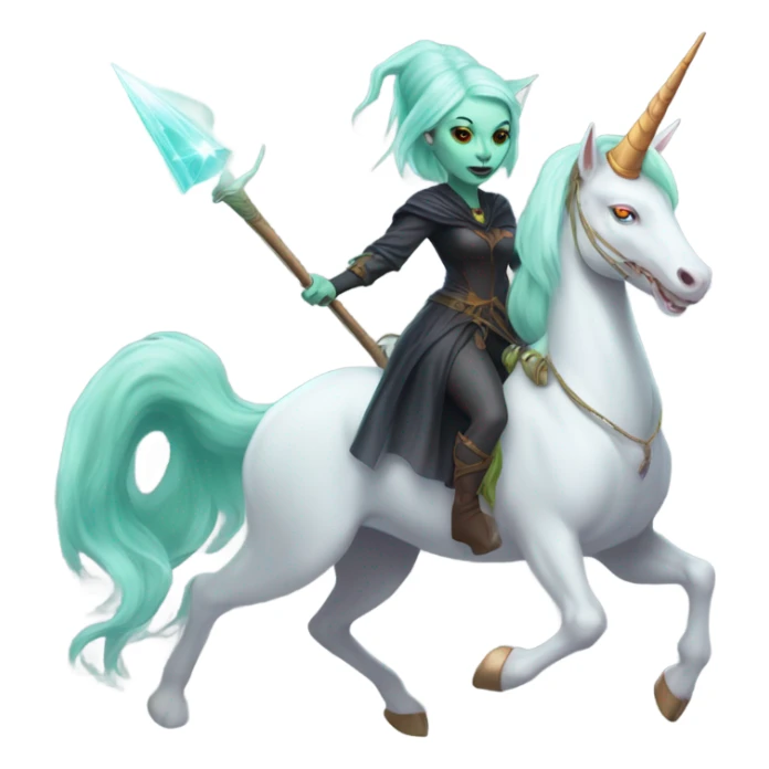 [politically incorrect, shield(
	{ female, alien, witch, color: light green, hair:red, eyes:cat} ]
	on a 
	[{ unicorn: white, legged:four, mane: light blue }]) sticker