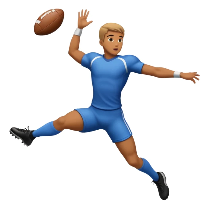 Football player hurdle backwards over an opponent  sticker