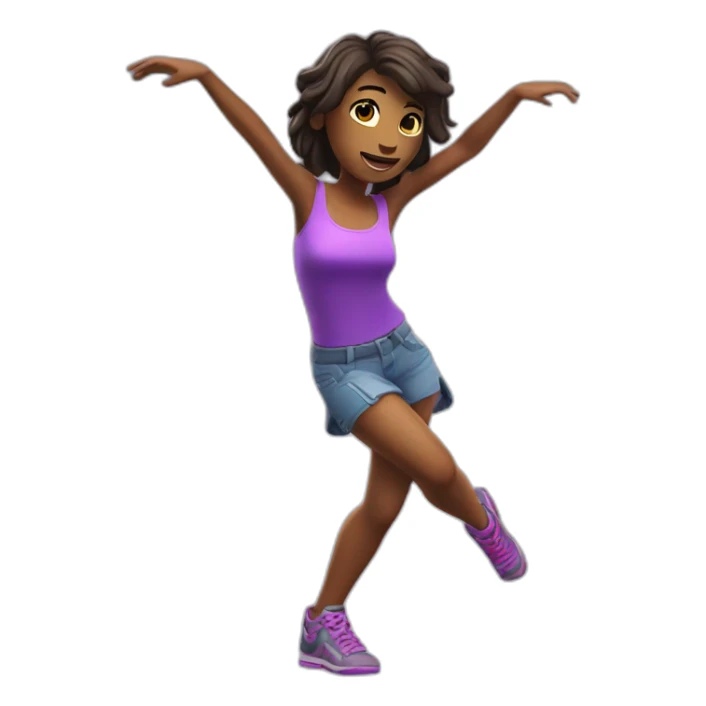 Une fille fassent une danse fornite sticker
