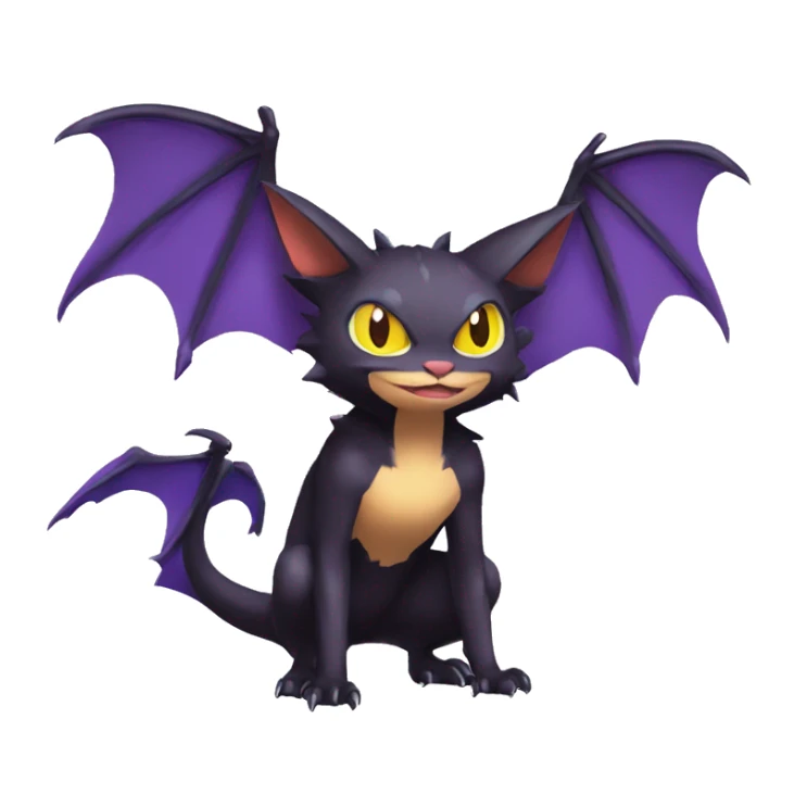 Bat-Cat-Noivern-Noibat-Litten-Pokémon Full Body sticker