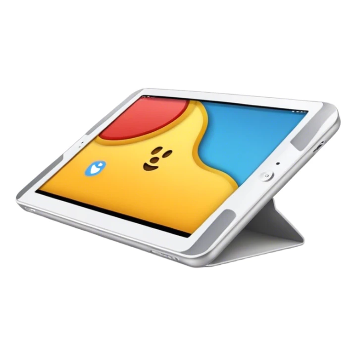 Şık bir dokunmatik ekrana sahip modern bir tablet sticker