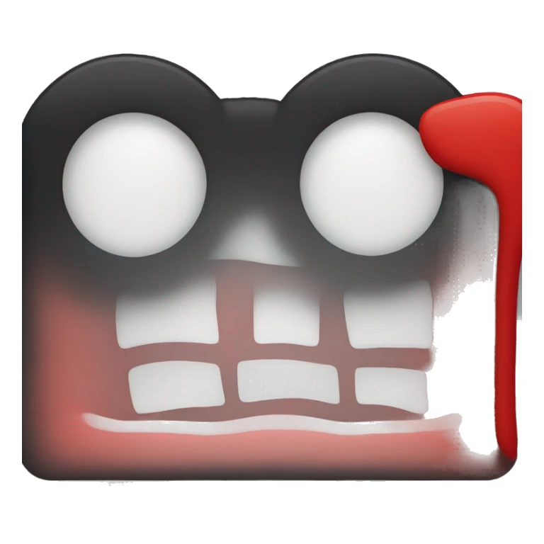 A wavy black and red rectangle with a medium sized yellow circle in the middle" or "A black and red rectangle with a medium sized yellow circle in the middle sticker