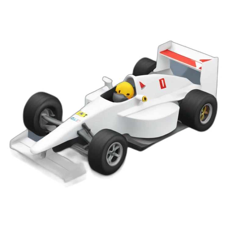 une voiture de course qui se serre d'une F1 comme rampe sticker