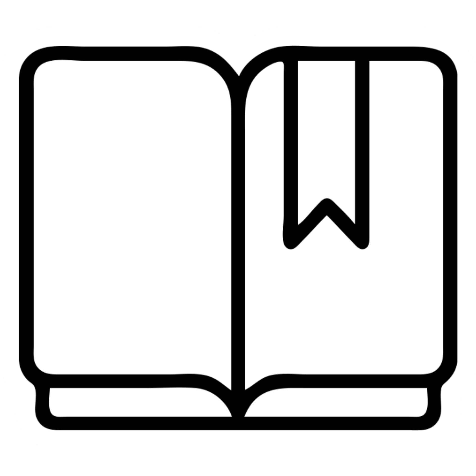 Book with bookmark sticker